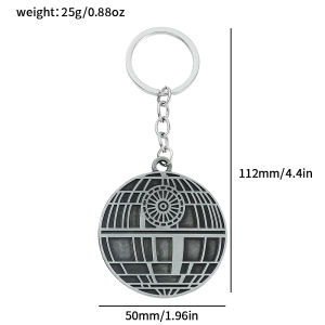 Bandai | Millennium Falcon Keychain Trendy War Keychains Popular Car Keyrings Hip-hop Schoolbag Alloy Pendant Key Accessories