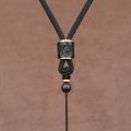 High-End Jade Pendant Hemp Rope for Necklace Handcrafted Braided Cord for Men and Women in Black Rosewood. 