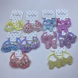 High Elasticity Cartoon Hair Ties for Babies Girls Cute Flower Hair Bands No Damage to Hair Suitable for Kindergarten Braids