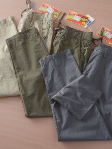 Lightweight Quick-Dry Outdoor Mens Work Trousers Summer Japanese Style Loose Straight Leg Casual Pants Wear Resistant Functional