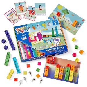 hand2mind MathLink Cubes Numberblocks 1-10 Activity Set 30 Preschool Learning Activities Counting Blocks Linking Cubes Educational Toys for Kids Number Games
