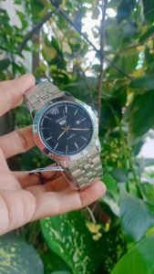 BISA BAYAR DITEMPAT JAM TANGAN FASHION PRIA SEIKO ANTI KARAT TANGGAL  AKTIF TALI RANTAI