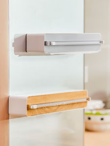 Magnetic Plastic Wrap Cutter Punch-Free Wall Hanging For Home Film Tearing Device Refrigerator Magnetic Paste Tin Foil Preservative Bag Cutter