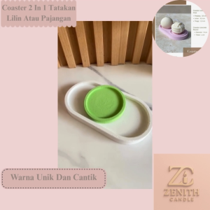 ZC - Paket Hemat Coaster Bulat & Oval | Tatakan Gelas Unik Estetik Untuk Kado & Dekorasi 2 IN 1