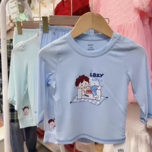 Đồ bộ dài tay thun cho cotton cho bé trai và bé gái đồ bộ dài cho bé từ 6-36M