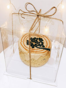 Transparent Birthday Cake Box 4 6 8 10 Inch Single Double Layer Baking Packaging Cake Box Kitchen Baking Supplies Dessert Packaging Box