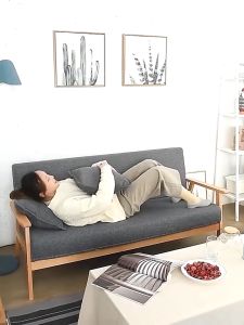 Ditto Nordic Sofa Chair 1/2/3/4 People Seats Sofa Cover Beech Wooden sASofa with Foam for Living Room