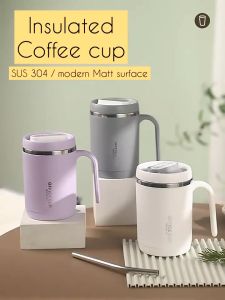 【K-Home】500ml Stainless Steel Office Coffee Mug Nordic Coffee Cup Office Cup Thermal Cup Cawan Tahan Panas