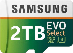 อุปกรณ์อิเล็กทรอนิกส์ SAMSUNG EVO เลือก UHS-I 2000GB MicroSDXC U3 100เมกะไบต์/วินาที Full HD & 4K การ์ดความจำ UHD พร้อมอะแดปเตอร์