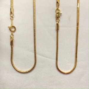 สร้อยคอทองลายกระดูกงู ความยาว 1618 นิ้ว ตะขอสปริง ตะขอก้ามปู สร้อยแฟชั่น ใส่ได้ทุกโอกาส ดีไซน์สวย ทันสมัย พร้อมส่ง