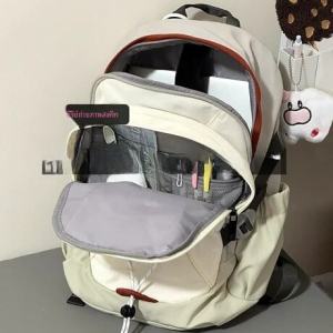 กระเป๋าเป้สะพายหลังนักเรียนมัธยมปลายนักศึกษาปริญญาตรีนักศึกษาปริญญาโทน้ำหนักเบาพอดีตัวสำหรับการเดินทางไปโรงเรียน