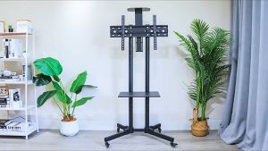 🔥มีชั้นวางของ🔥รุ่นหนาพิเศษ ขาตั้งทีวี ขาแขวนทีวี ตั้งพื้น ขนาด 32-70 นิ้ว มีล้อ เคลื่อนที่ได้ Mobile TV Stand ขาตั้งทีวี ประกอบง่ายแข็งแรงและทนทาน