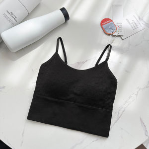 เสื้อกั๊กโยคะแบบมีโครงเสริมแรงสูงแบบหนึ่งชิ้นสำหรับผู้หญิง สายบาง ดูดซับเหงื่อ ระบายอากาศได้ดี ใส่สบาย ชุดกีฬา