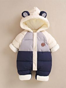 Baby Jumpsuits down Cotton-Padded Clothes Winter Clothes Jumpsuit Romper Boys and Girls Suits Newborn Baby Going out Outwear