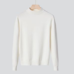 Winter Mens Sweater Knitwear Bottoming Shirt Cotton Knitwear Silm Half Turtleneck Thickened Thermal Slim Fit Silm Top Clothes for Boys