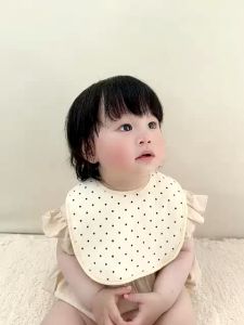 Joyeaze Premium Korean Celemek Kancing Mpasi Bayi Katun Cotton Muslin Baby Bib Slabber Korean Bear Halus Lembut