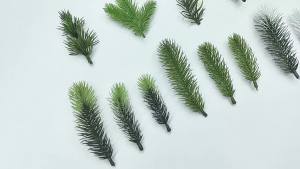 20/40pcs Artificial Plants Pine Needle Snowflake Christmas Tree Fillers Outdoor Wedding Festival Home Table Vase DIY Decorations