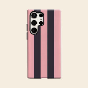 BILIBILI | Pink Dark Stripes Luxury Fashion Full Lens Protective Case for Samsung Galaxy S26 S25 S24 A56 A36 Plus Ultra