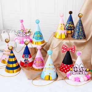 OUSHIDUN | Creative Cartoon Gilded Birthday Party Hat