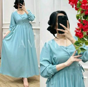 Tulsa Deluxe Plain Dress Daster Nyaman Bumil Busui Friendly