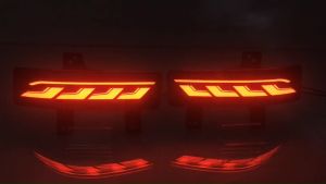 LED ไฟตัดหมอก Bemper Belakang 12V สำหรับฮอน CRV CR-V 2020-2022 รถยนต์ 2ชิ้น ไฟเบรกสัญญาณเลี้ยว