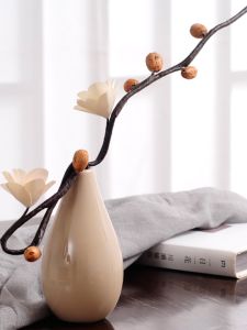 Mini Chinese Style Ceramic Flower Vase Decorative Accessories for Living Room Dining Table Dry Flower Display Home Decor