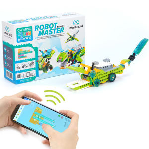 370PCS Makerzoid Coding Robotics Kit Toys Building Blocks Set For Kids Remote Control Toys Robot Master (Standard)