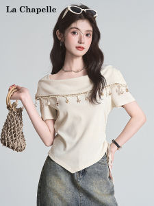 La Chapelle | Áo Thun Nữ Ôm Body Asymmetrical Có Fringe