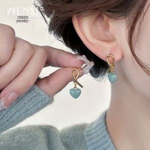 WENXI | Blue Heart Vacation Style Summer Earrings