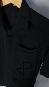 Seragam Safari Paspampres Pendek/Panjang Hitam - Safari Kancing Dalam