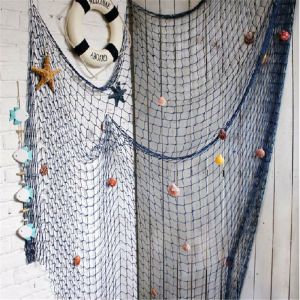 Big Fishing Net Supplies Home Decoration 100*200Cm Wall Hangings Fun The Mediterranean Sea Style Household Decor Wall Stickers