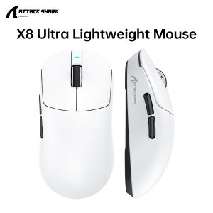 ATTACK SHARK | ATTACK SHARK X8 ULTRA 8000Hz Wireless Mouse Tri-Mode Mouse PAW3950MAX Sensor 42000DPI Ergonomic Design for Working