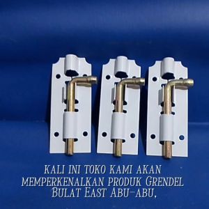 Grendel Bulat 2\" / 3\" / 4\" East Abu-Abu 1 Lusin Slot Pintu Murah