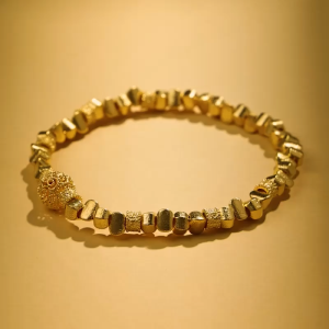 Chow Sang Sang 周生生 999.9 24K Pure Gold Cultural Blessings Silver Ingots Bracelet for Women 14.5cm 96081B Price-by-Weight 24.32g Gold
