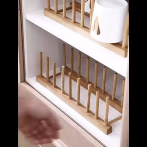 ☀Am888� ชั้นวางจานไม้ ที่คว่ำแก้ว ไม้ไผ่มินิมอล อเนกประสงค์ที่ วางของในครัว พร้อมส่ง