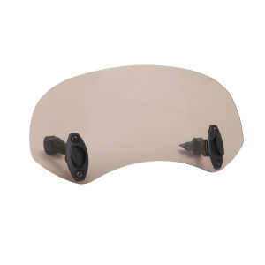 Universal Motorcycle Windshield Extension Adjustable Spoiler Clamp-On Windscreen Deflector Dark-gray For Harley