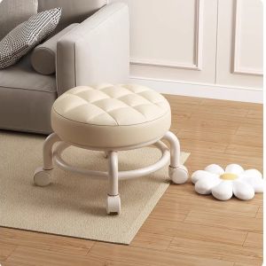 Comfortable Small Stool with Universal Wheels for Home Use Modern Simple Moving Board Seat Gliding Chair Short-legged Child-Carrying