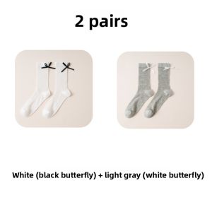 Ballet Style White Socks with Drawstring Bow for Girls