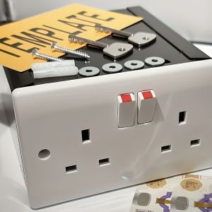 1PC UK socket outlets diversion safes with vintage key steel safety shell and huge hidden drawer