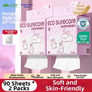 ECO SURECARE | Disposable Facial Wipes 180 Sheets