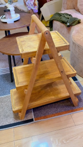 Chacuterie Boards Multiple-Layer Wooden Board Serving Plate Wood Plate / Wood Tray Tray for Food Platter Charcuterie Board Chopping Board Charcuterie Board Wooden Serving Tray | 2-Layer Food Display Stand | Multi-Tier Grazing Board | Wooden Serving