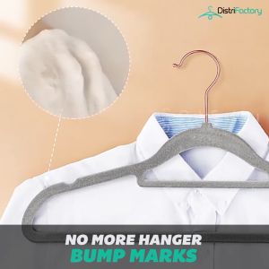 Premium Velvet hanger clothes hanger baju (Rose Gold Edition) - 10/20/50pcs Value pack hangers - Original Premium Brand
