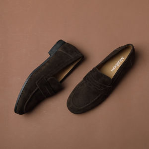 MIOLLIBARN | Suede Shearling Leather Loafers Slip-On Flat