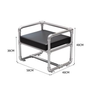 Industrial Style Creative Water Pipe Sofa Bar Counter Milk Tea Shop Studio Popular Tea Table Desk Combination Metal Frame