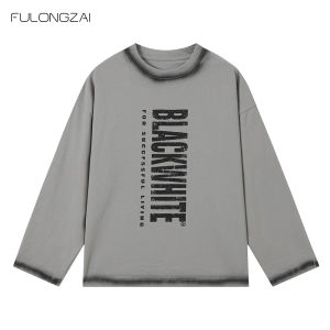 Fashionable Pure Cotton Loose Kids T-Shirt for Spring Autumn FULONGZAI Parent-Child Clothing New Style Big Children Wear