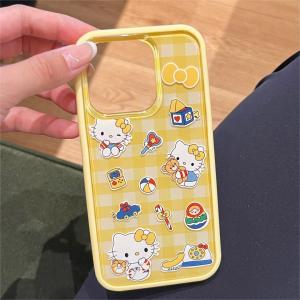Katie Milk Yellow Protective Case for  15 pro 14 2-in-1 12 pro Elegant 13 pro Max Rhino Shield Personality High-end Flat Substitute Cute Protection against Drops