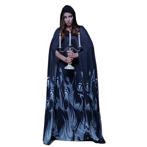 Halloween cosplay Ghost Costume Demon Skull Vampire Death Cloak Role-Playing Costume
