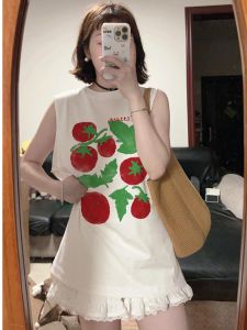 SHUQINGLAI | Sleeveless Cotton Racerback T-Shirt