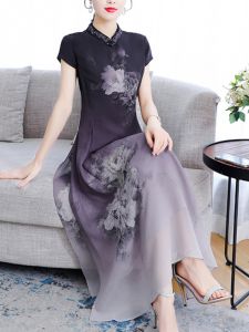 French Styled Chinese Modified Cheongsam Dress Summer