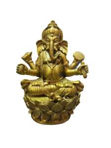 [Fortune Destiny] Copper Lord Ganesha Hindu Elephant God of Success Statue